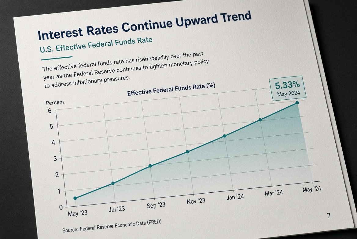 Printed interest-rate chart